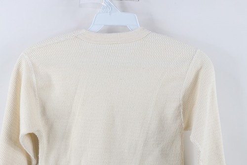 Vintage 70s Streetwear Boys 18 Blank Thermal Waffle Knit Long Sleeve T-Shirt USA - Picture 9 of 11