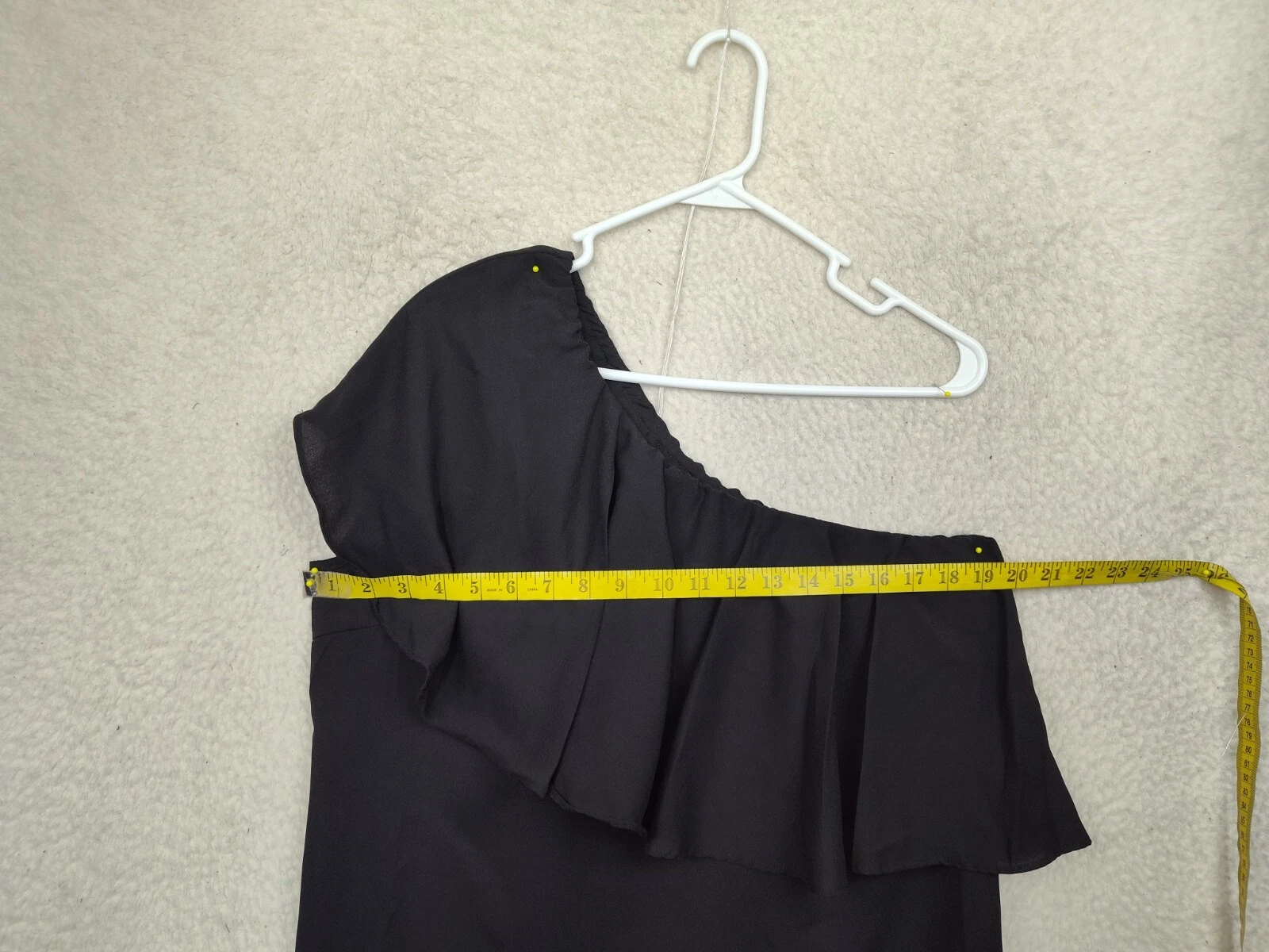 PALM ANGELS Boohoo Vestito Donna 12 Nero Poliestere Monospalla Cambio Mini