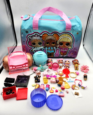 LOL Surprise Duffel Bag Travel Dance Bag Carry-on with 4 dolls and Accessories