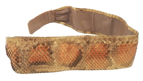 Vintage Genuine Snake Skin Snakeskin Yellow .5\