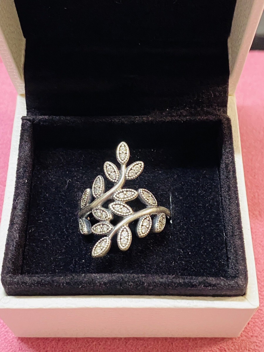 Ring Pandora Sparkling Leaves Necklace AUTHENTIC PANDORA SPARKLING