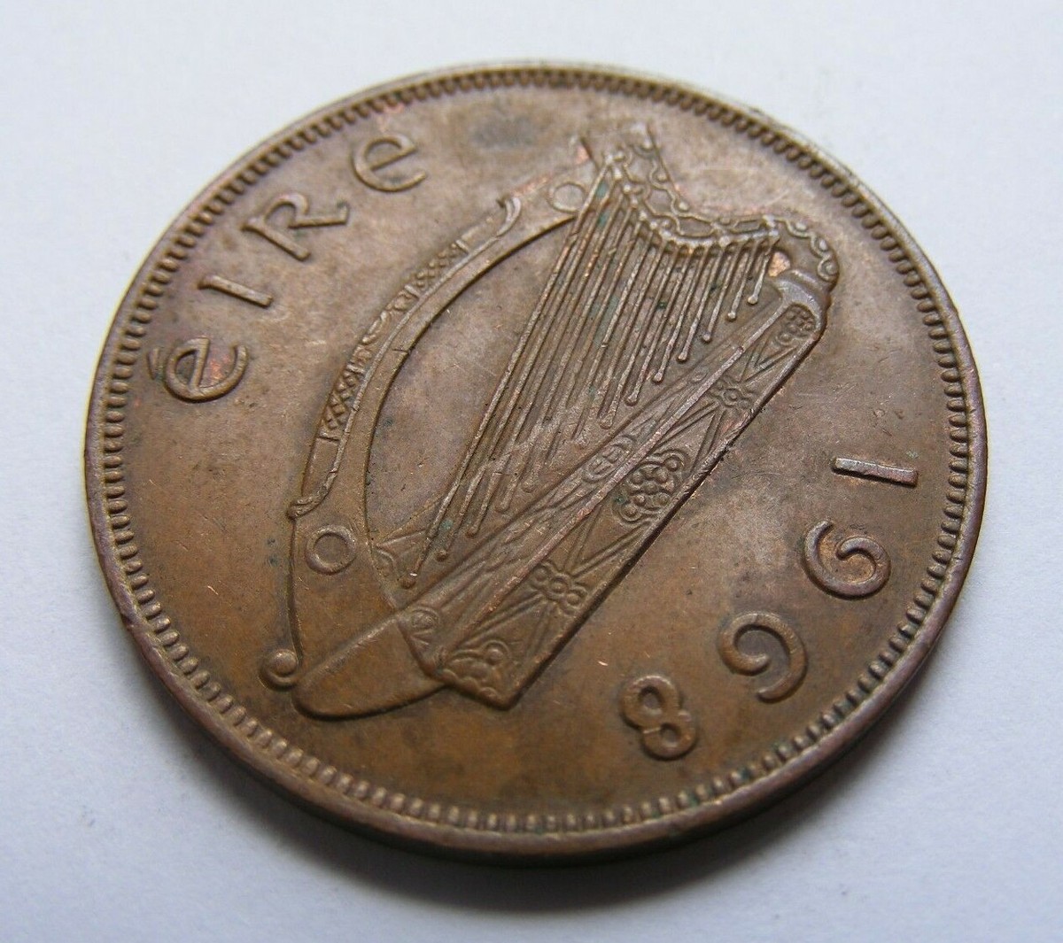 アイルランド・1ペニー銅貨☆1968年／未使用／ニワトリとヒヨコ／PCGS アイルランド・1ペニー銅貨☆1968年／未使用／ニワトリとヒヨコ