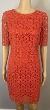 MOSCHINO CHEAP AND CHIC Coral cotton knit butterfly shift dress SZ small
