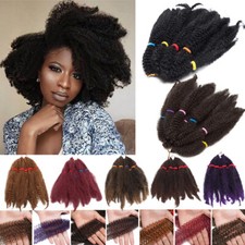 Short 11 inchs Afro Kinky Bulk Crochet Hair Marley Braids Harpiece as Human Hair