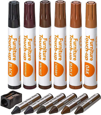 13-Piece Wood Scratch Repair Kit by  - Furniture Markers and Wax Sticks - Covers