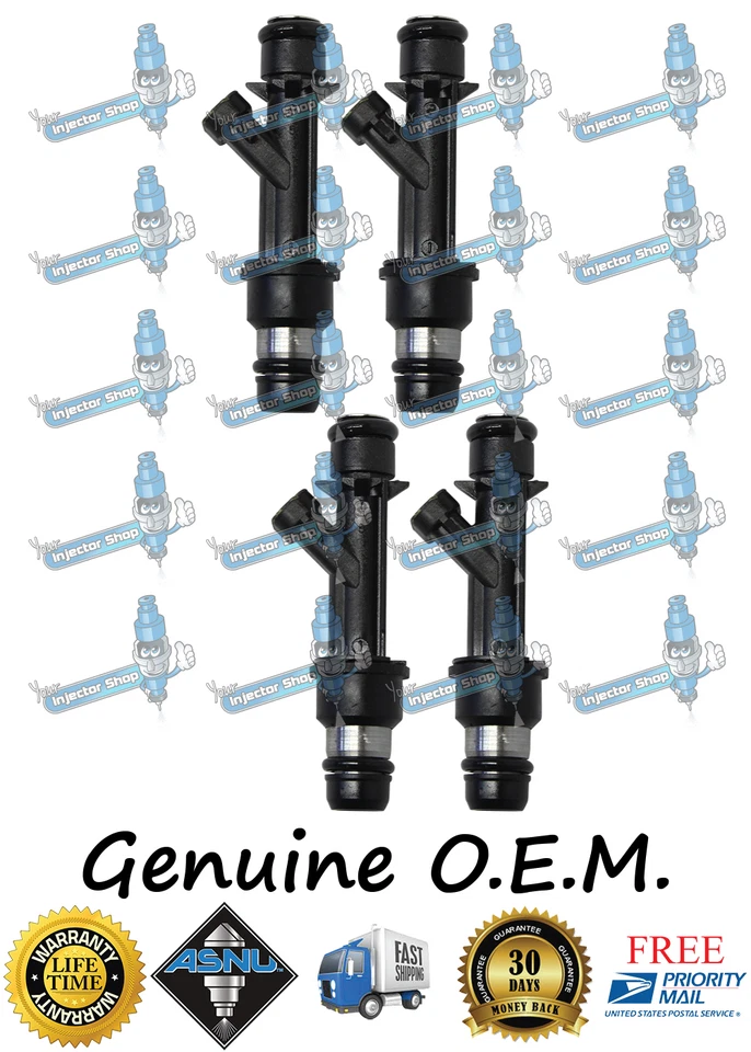 Pulverizador de combustible genuino Delphi 4 orificios 4x inyectores 25178967 Saturn SC1 SC2 SL SL1 SL2 Foto 2 de 4