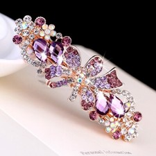 Rhinestone Bowknot Barretterfly Crystal Hairpieces Decorative hair Accessories
