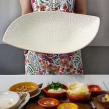 XL Paisley Bowl Ceramic Pottery Platter Kitchenware By Latin Nomad