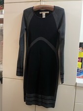 Max Studio Women's Sweater winter midi Dress Black/ Gray Sz XS