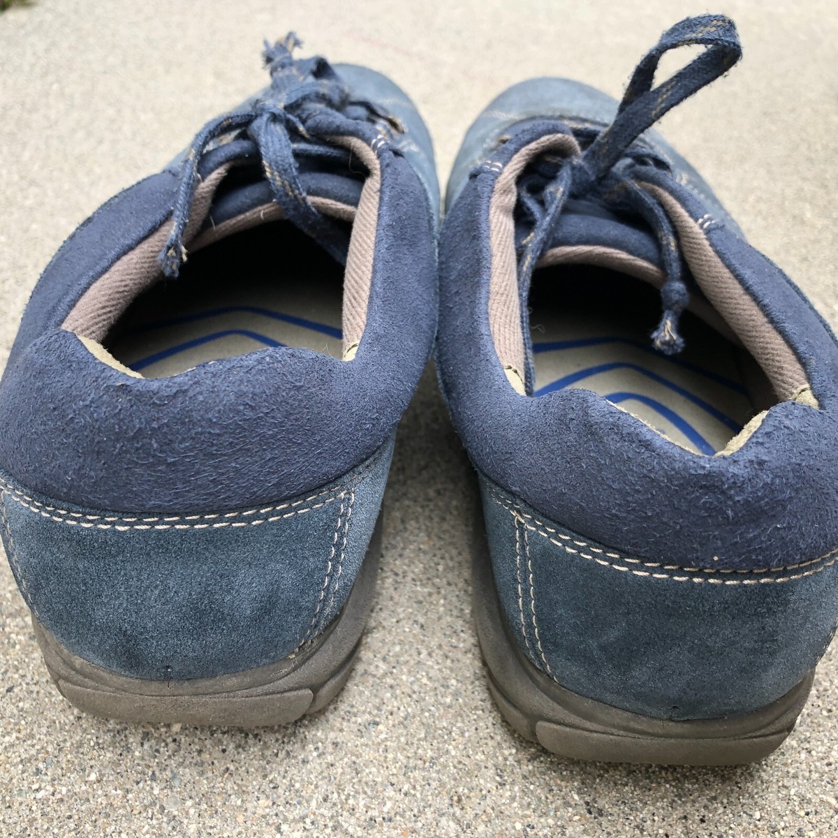 CLARKS In Motion Leather Nubuck Shoes Women's 11 US Blue