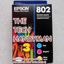 3-PACK EPSON GENUINE 802 COLOR INK (NO RETAIL BOX) WORKFORCE PRO WF-4730 WF-4734