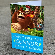 Donkey Kong Birthday Card