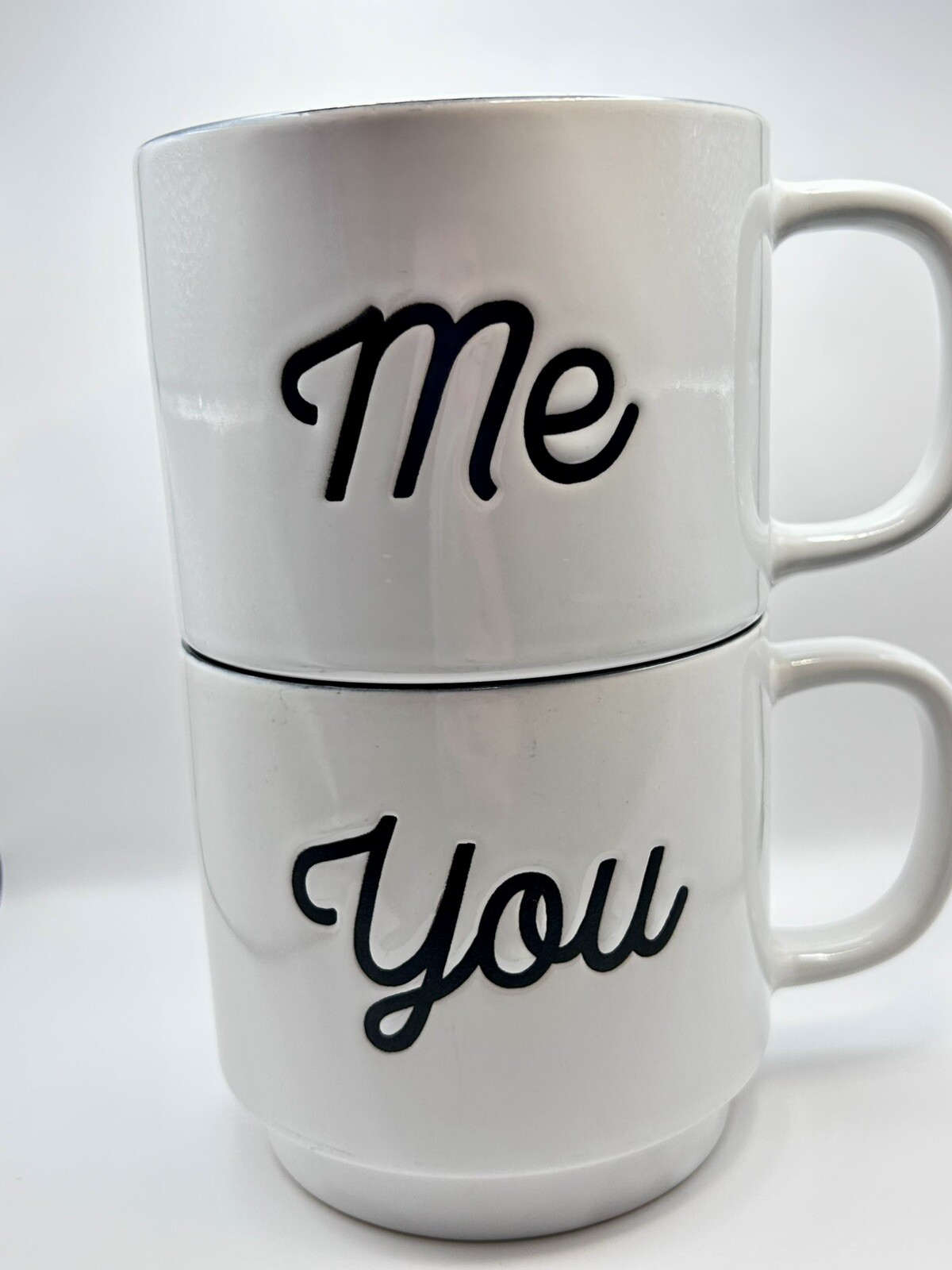 You And Me White And Black Coffee/Tea Cup Set