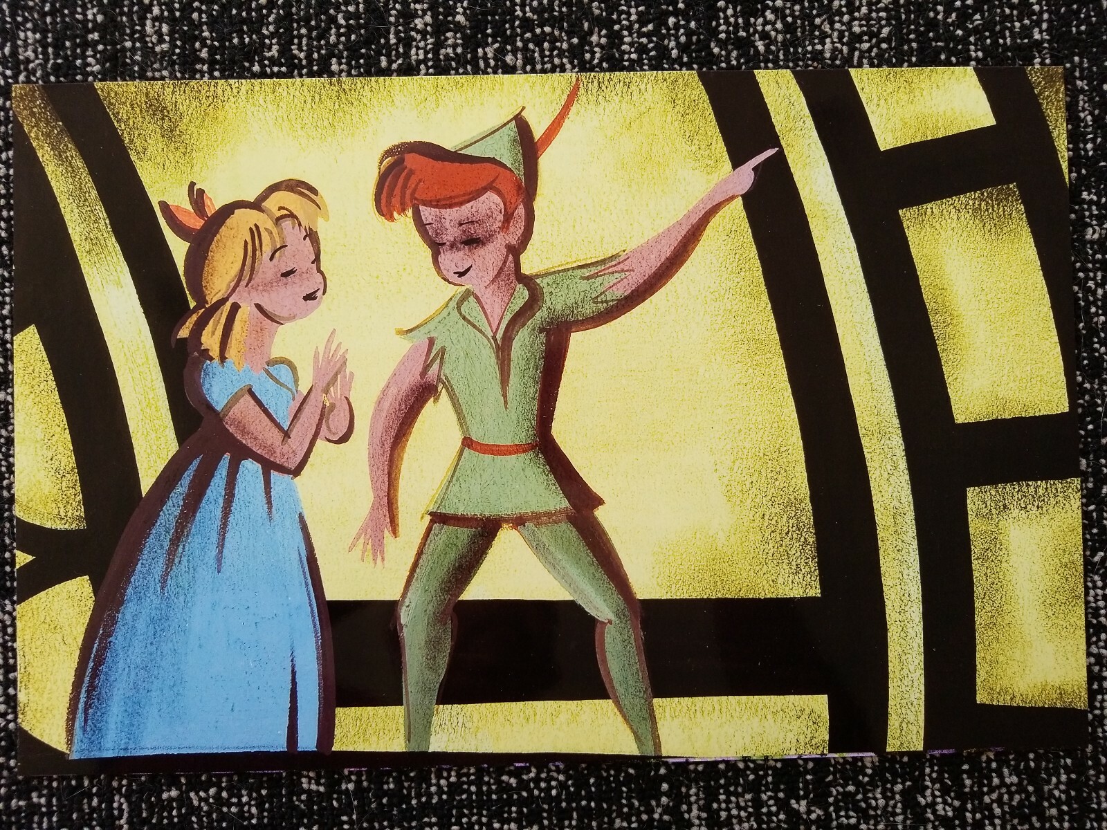 Mary Blair Peter Pan Wendy Big Ben Concept Art Poster 11x17