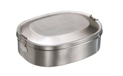 MATO 0,75 l Vesper Dose Break groß 4175 Edelstahl 14x18 Brot Lunch Box Bushcraft