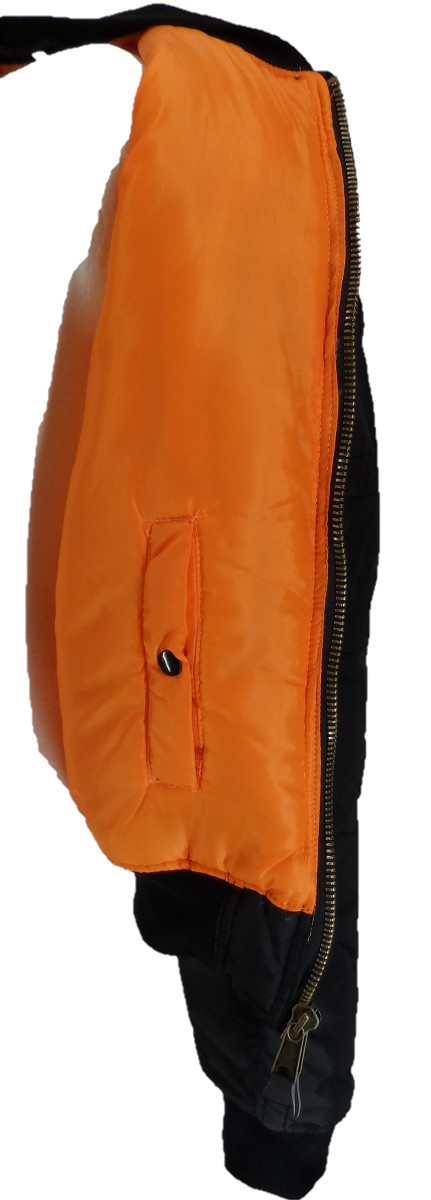 Relco Mens  Black MA 1 Bomber Jackets image 3