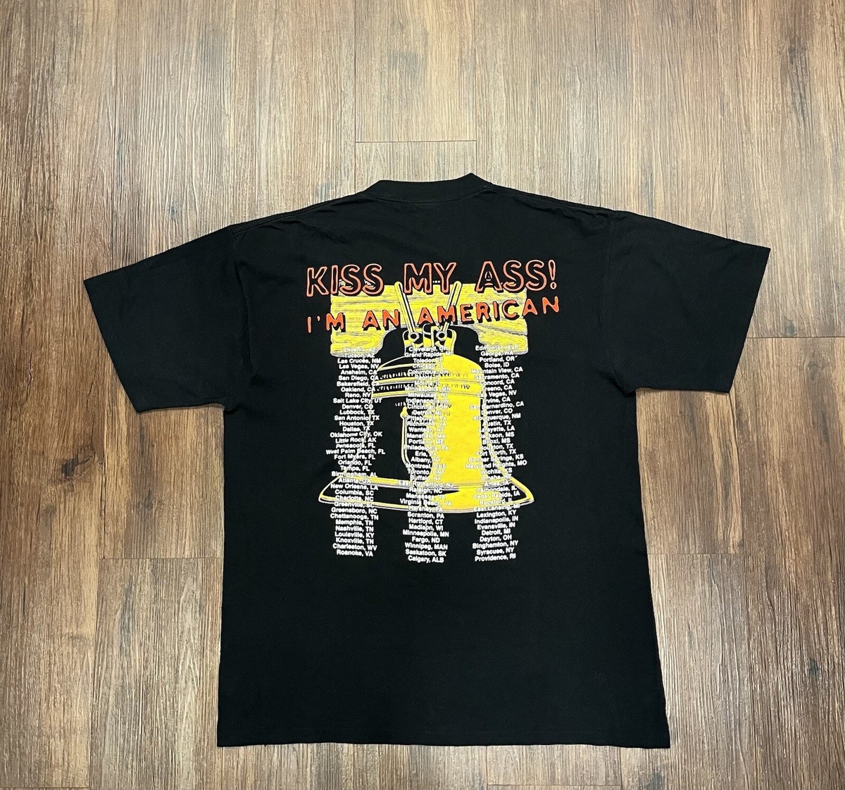 Vtg 90s Ted Nugent Kiss My Ass! I'm An American Tour Single Stitch