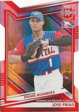 V67) 2022 Panini Elite Jose Frias Prime Numbers RC Rookie 022/179