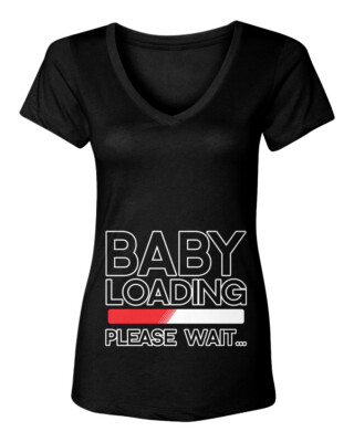 Baby Loading Please Wait - Pregnant Expecting Women's V-Neck T-Shirt