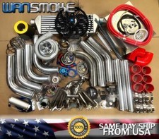 Red T4 Turbo Kit T76 Turbocharger 3 Vband For 2jz-ge Supra 92-05 Is300 Gs300 Sc