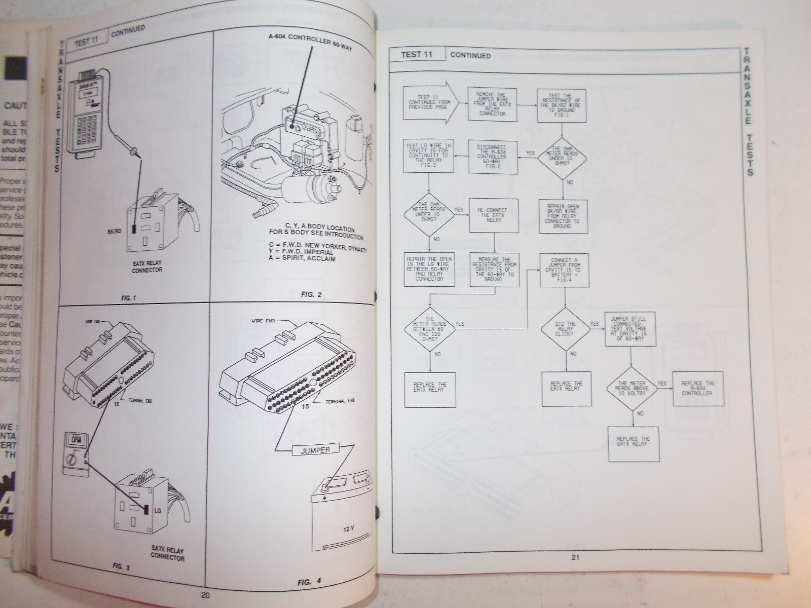 1989 CHRYSLER POWERTRAIN DIAGNOSIS PROCEDURES MANUAL A64 ULTRADRIVE