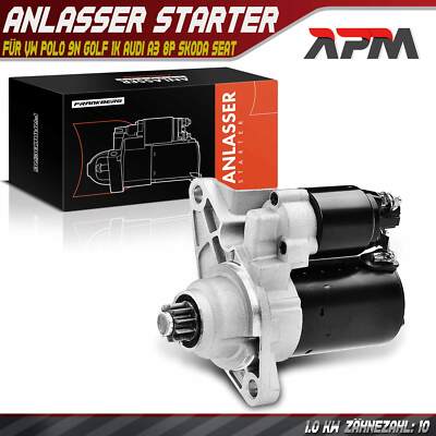 Anlasser Starter 1.4 KW 10 Zähnez. für VW Polo Golf Audi A3 Skoda Fabia Seat