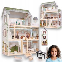 Puppenhaus Kinder Puppenstube Puppenvilla Aus Holz Spielzeughaus Stadtvilla