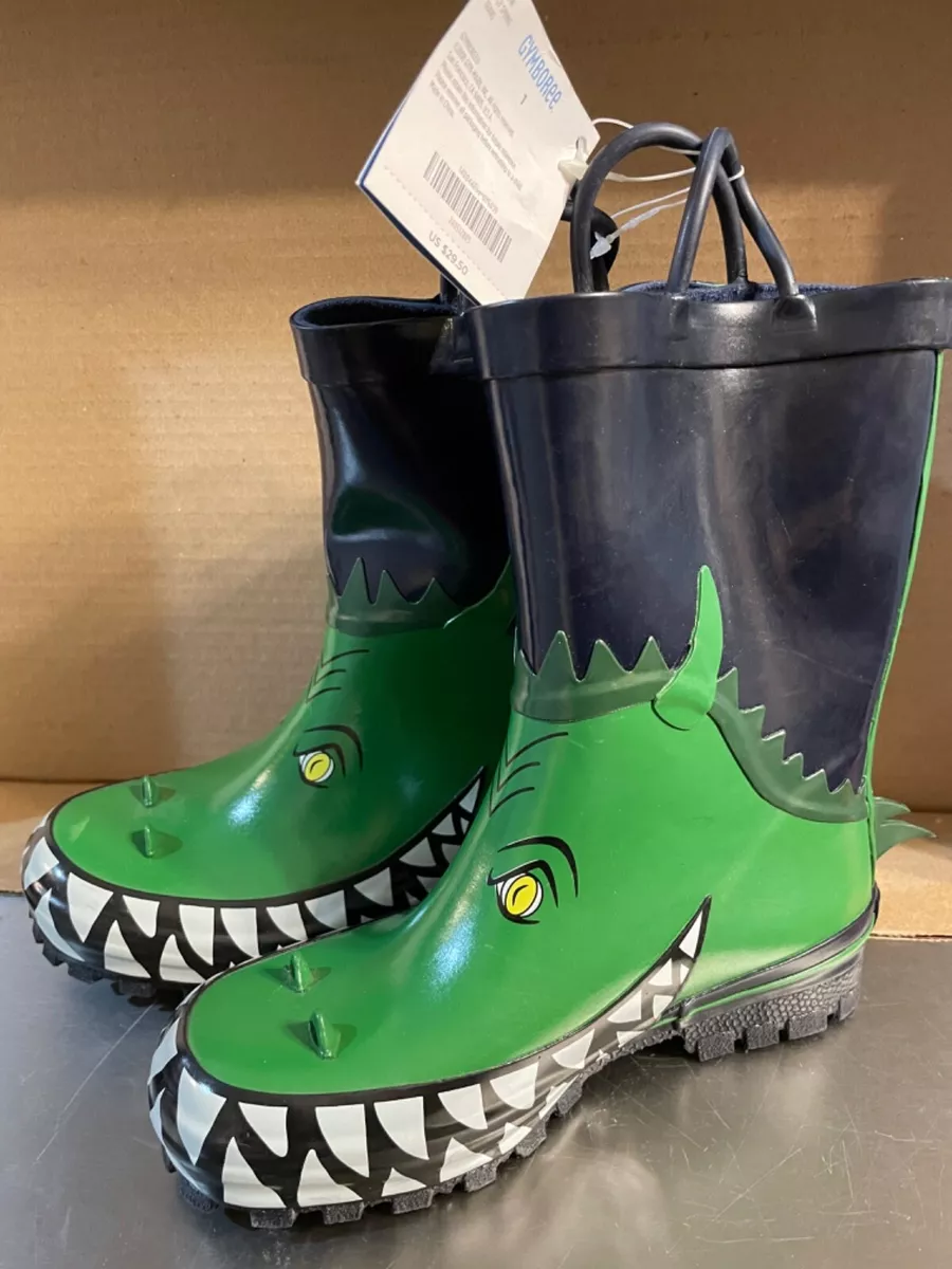 NEW Gymboree BOYS SZ 1 Toddler Green Blue SHARK Rubber RAIN
