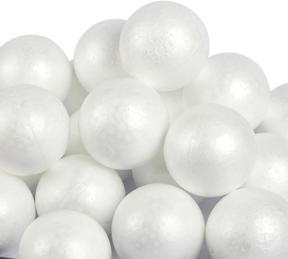12 pcs Foam Ball Round White Polystyrene Modelling Sphere Foam Craft - Image 2 of 4