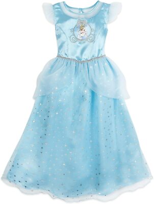Disney Store Princess Cinderella Short Sleeve Nightgown Pajama Girl Size 5/6 