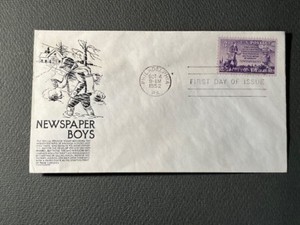 FDC, Newspaper Boys, 1952 (UNADDRESSED, ARISTOCRATS CACHET)