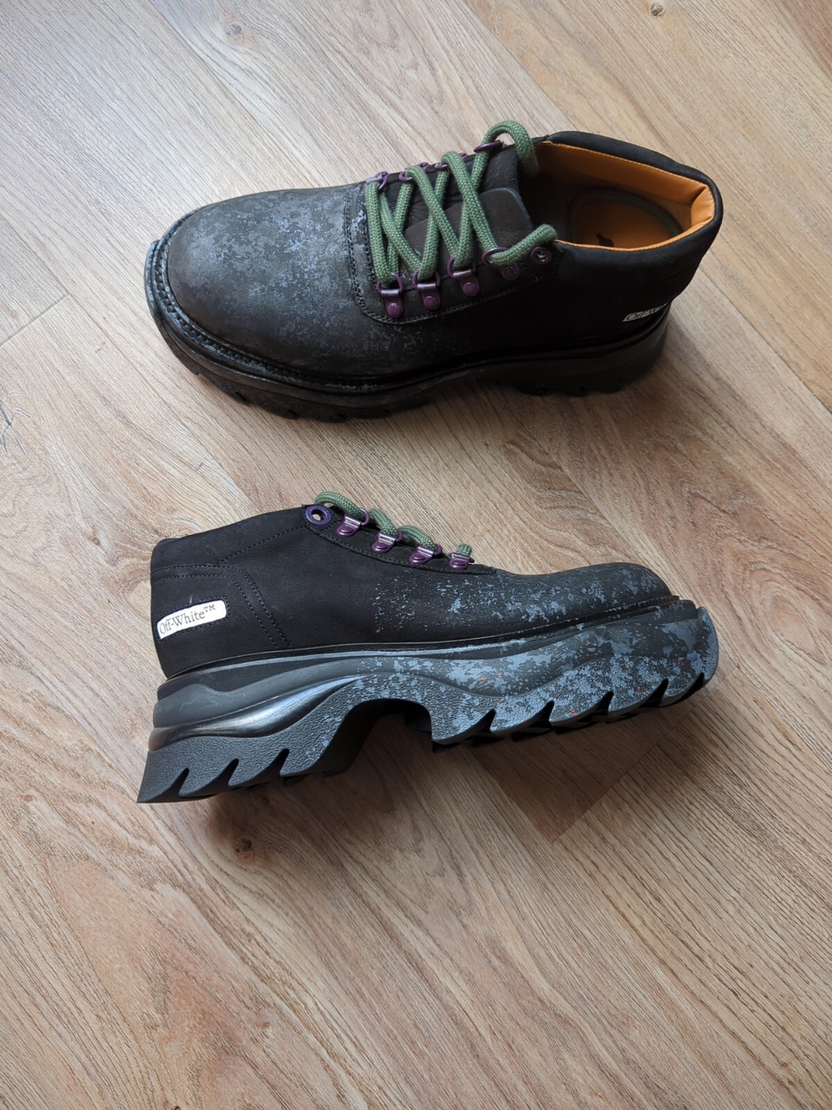 SAOLA Off White virgil abloh suola a strappo grossa rigata donna 10 uomo 7 EU 40 $1330