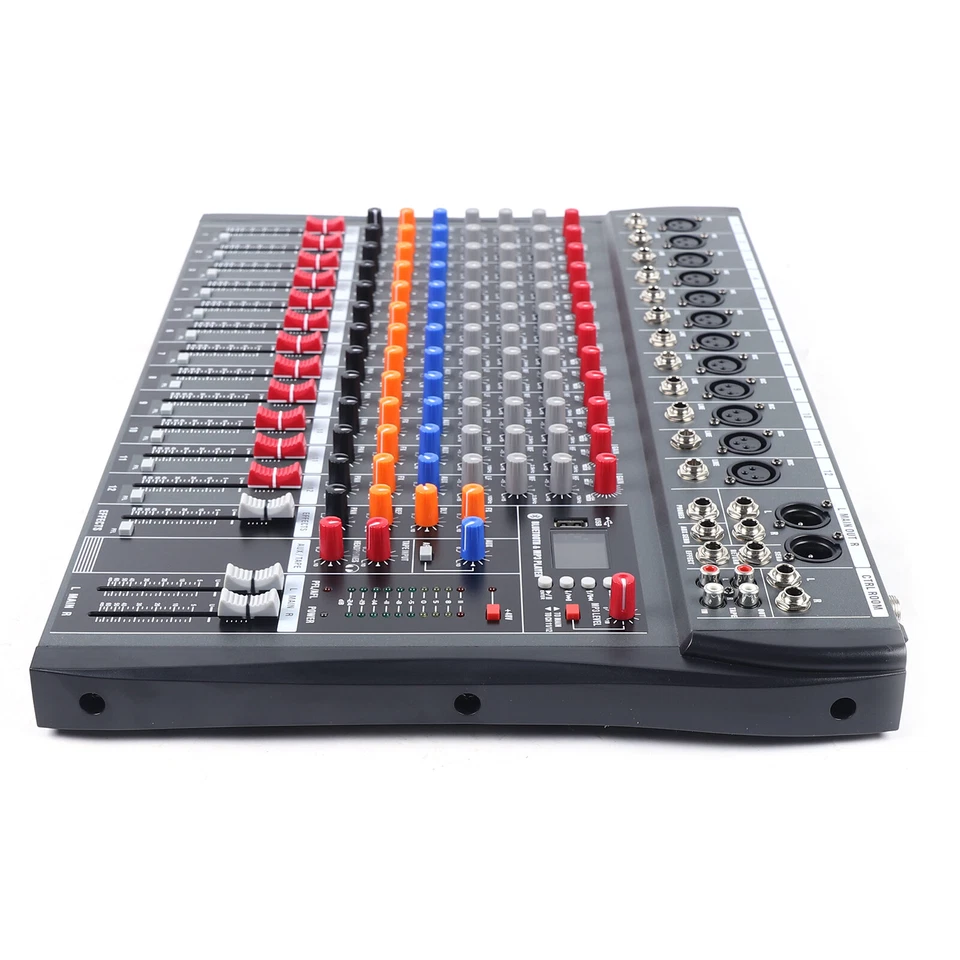 12 Channel Live Studio Audio Mixer DJ Mixing Console USB Bluetooth - Image 4 of 4