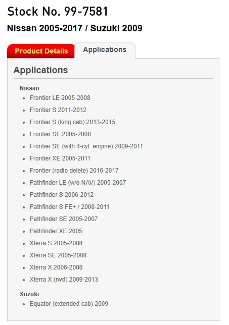 METRA 99-7581 STEREO DASHBOARD INSTALL KIT FOR 2005+ NISSAN FRONTIER/PATHFINDER - Image 3 of 4