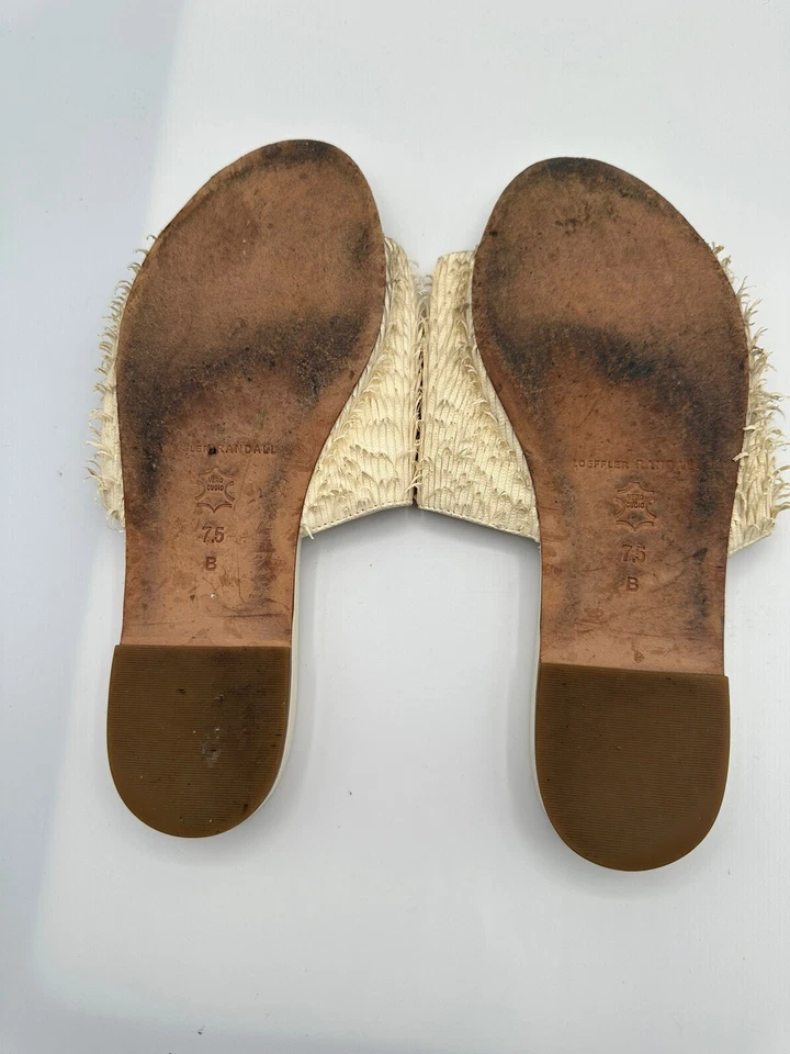 Sandalia Loeffler Randall Ava de cuero marfil con flecos para mujer talla 7,5B Foto 4 de 4