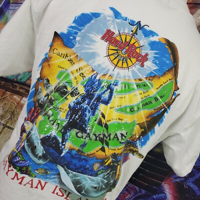 Hard Rock Cayman Islands Vintage 90's Shirt Size Large (A17 Hard Rock Cayman Islands Vintage 90's Shirt Size Large (A17