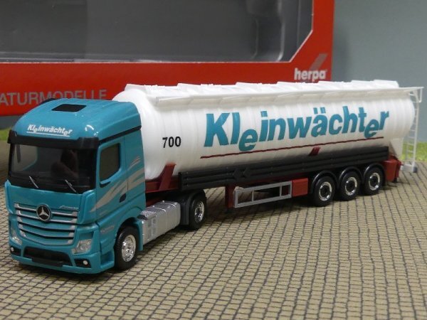 1/87 Herpa Mb Actros `18 Streamspace Saugsilo-Sattelzug KleinwäChter 315494-image