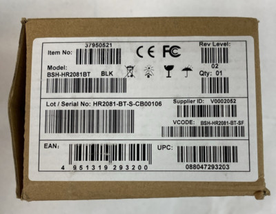 Star Micronics BSH-HR2081BT Wireless 1D/2D Black BarCode Scanner New