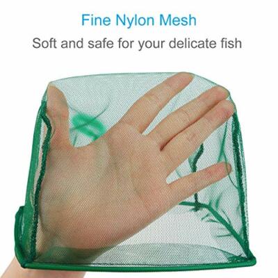 Pawfly Aquarium Fish Net Nylon Fishing Nets with Plastic Handle for Fish Tank, Green 6 Inch