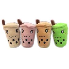 Boba tea chibi plush keychain pink berry toy kawaii anime