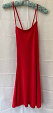 Divided Red Strappy Short Dress with Lace up Back - Size 4 USA/ Small