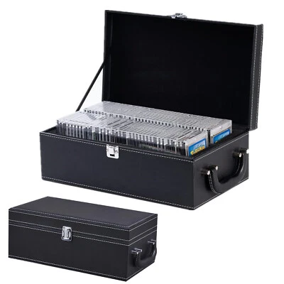 Trading Cards Storage Case PU Box Holder Baseball,Graded Cards For PSA BGS CGC