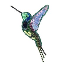 Crystal Art Beadwork kit for creating brooch "Hummingbird" BP-359C