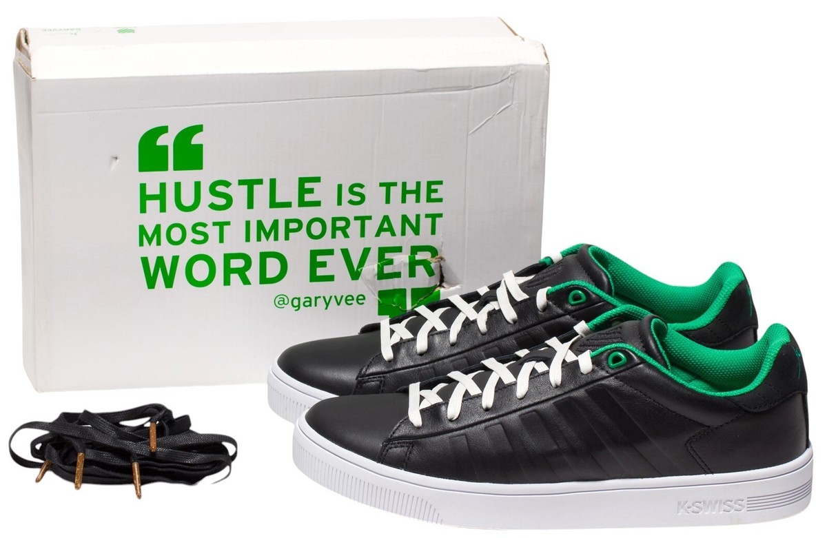 KSWISS Court Frasco Gary Vee 002 Shoe Men Size 11 BLK Leather Sneaker RARE  HTF