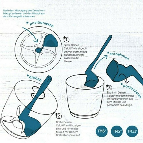 Rotary Scraper Rotating Spatula Kitchen Food Utensil For Thermomix TM5/TM6/TM31 - Picture 9 of 12