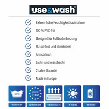Sauberlaufmatte Use&Wash Meterware / Zuschnitt in vielen Farben Schmutzfangmatte