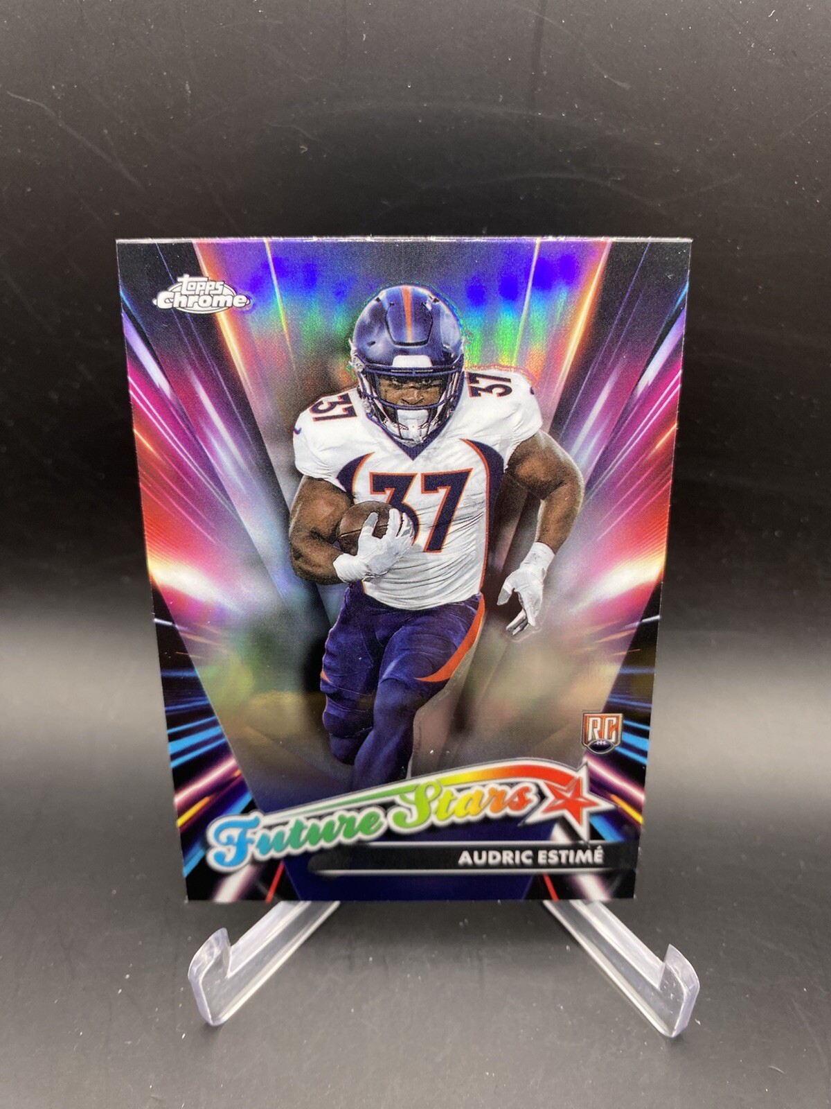 2024 Topps Chrome #FS-24 Audric Estime Rookie RC REFRACTOR Future Stars Insert