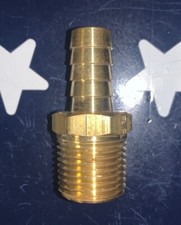 1/2  Male NPT X 1/2  Hose Barb Splicer Brass Pipe Fitting Gas Fuel Water Air