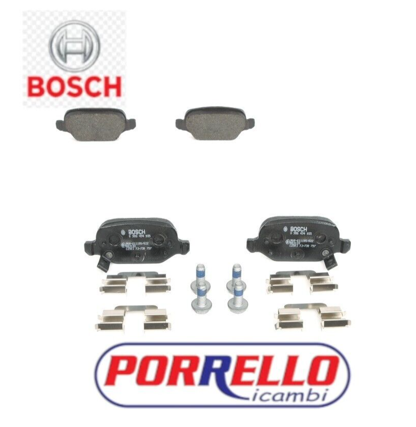 KIT PASTIGLIE FRENO POSTERIORE FIAT PANDA (312) 0.9 1.3 MJT 4X4 BOSCH 0986494935
