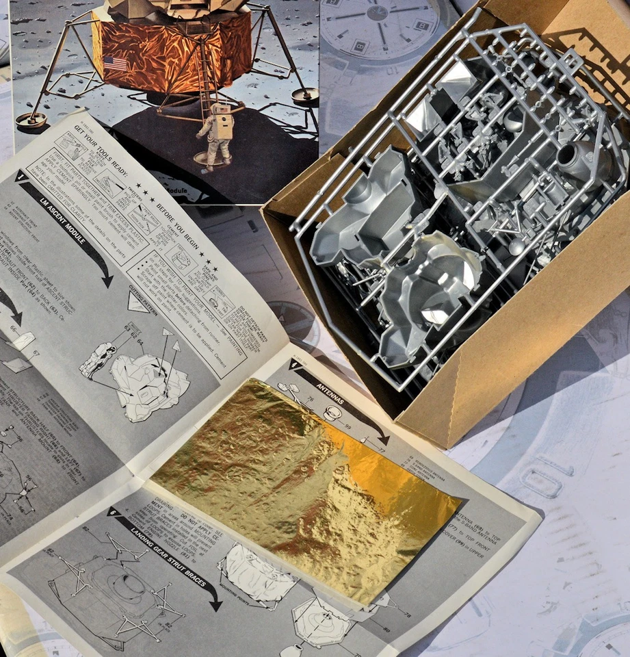 Modello scala 1/48 Tranquillity Base Apollo 11 Lunar Module NOS 1969 Perfetto - Immagine 4 di 4